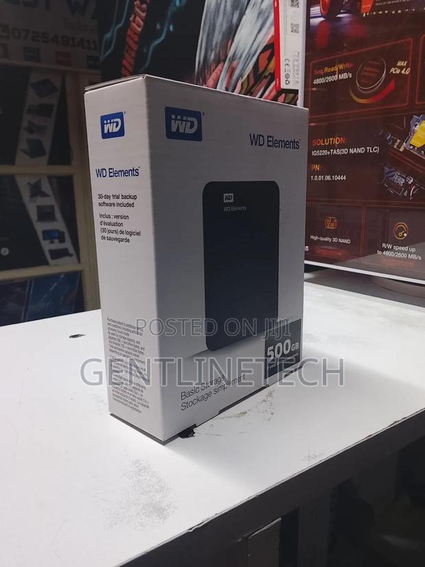 Wd Elements 500gb Portable External HDD – Plug Play