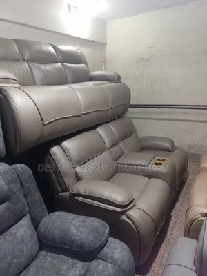 Silver Fabric Leather Sofa