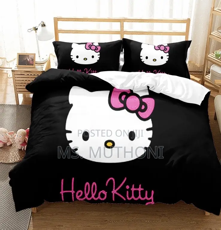 3 in 1 Girls Hello Kitty Duvet Cover Set.*