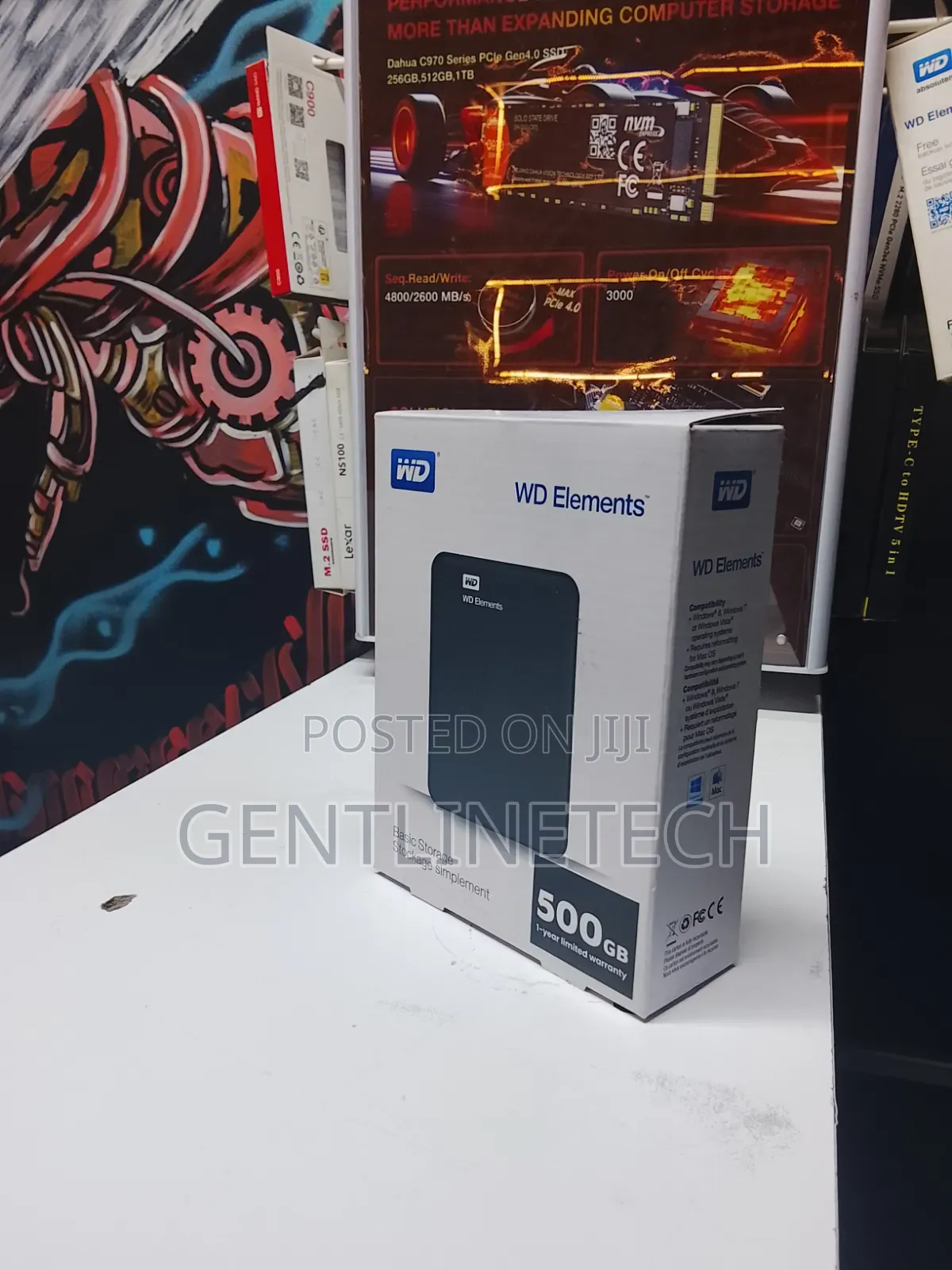 500gb Wd Elements Portable Hard Drive – Ready to Use