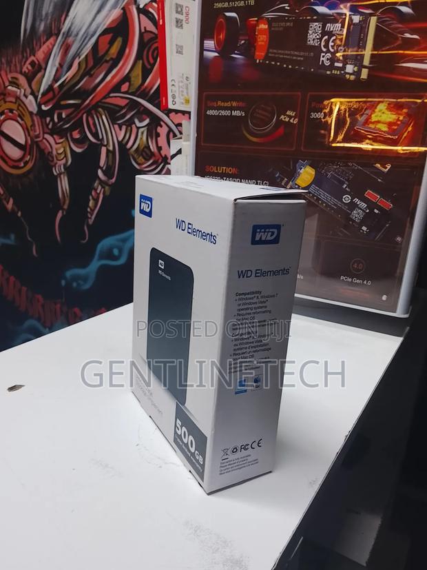 500gb Wd Elements Portable Hard Drive – Ready to Use - thumbnail 2