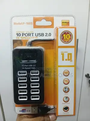 10 Port Usb Hub 2.0 Hi-Speed Hard Disk With Switch.
