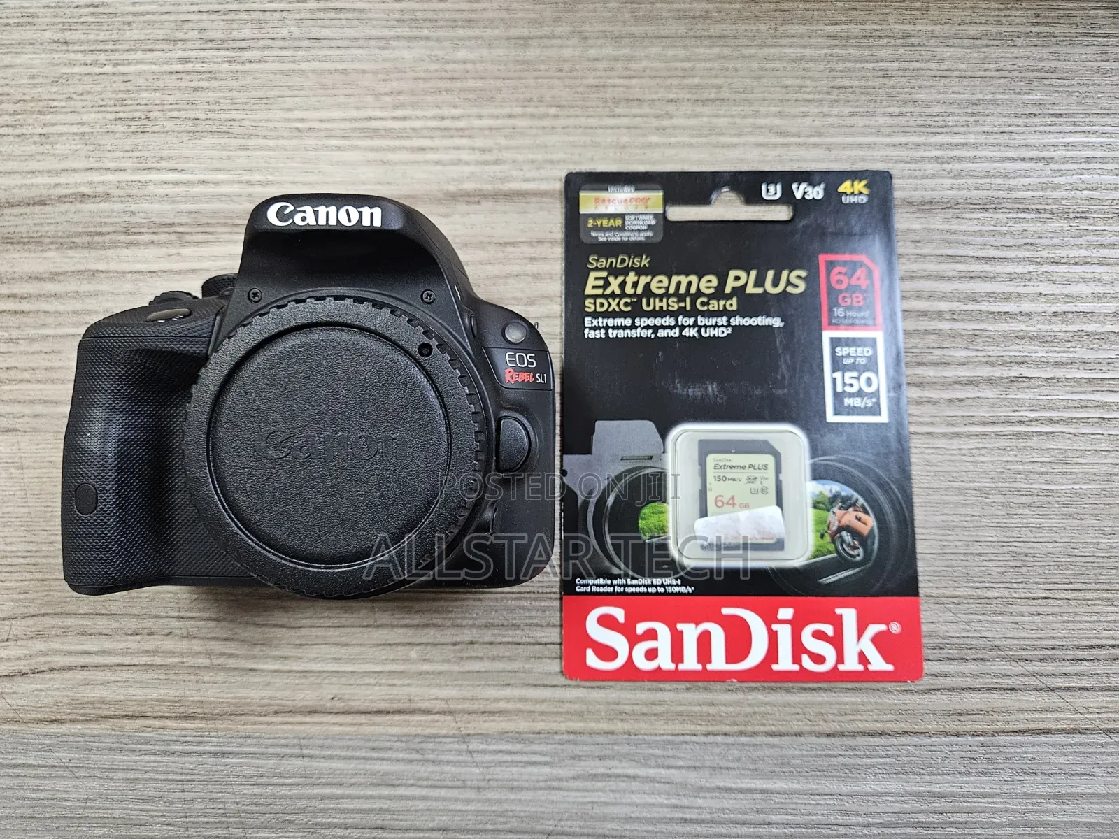 Canon Sl1 Body, Charger , Battery and 64gb Card. 56 Shutter Count*