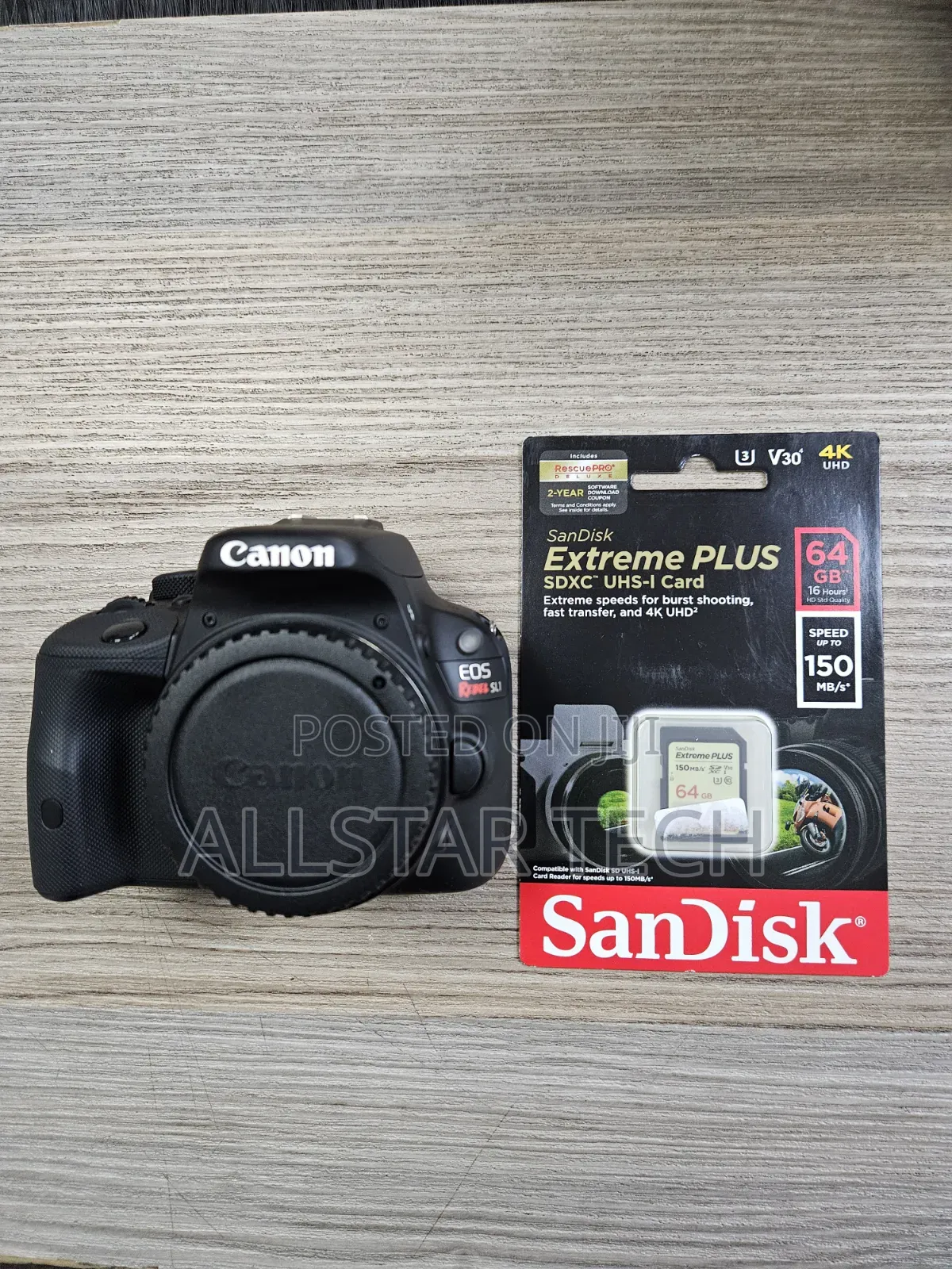 Canon Sl1 Body, Charger , Battery and 64gb Card. 56 Shutter Count*