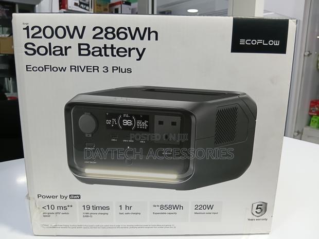 Ecoflow River 3 Plus Portable Power Station With a Capacity of 286wh.