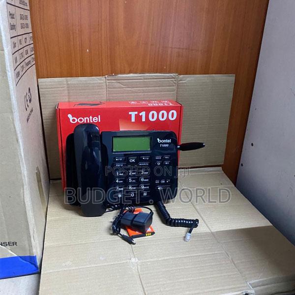 Bontel T1000 Desktop GSM Calling Phone – Dual Sim Mobile Network Telep