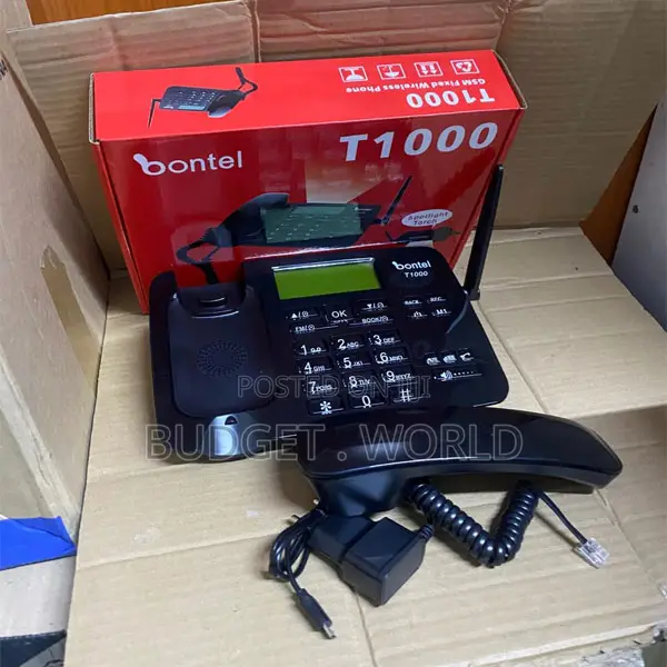 . Bontel T1000 Dual Sim GSM Office Phone – Wireless Desktop Telephone