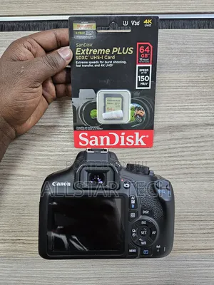 Canon 1300d Body + 64gb Card + Battery and Strap.
