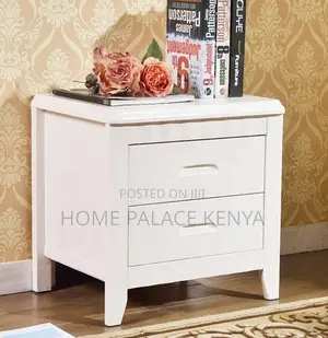 Bedside Stand: Mahogany Bedside Cabinet With 2-Drawer Storage