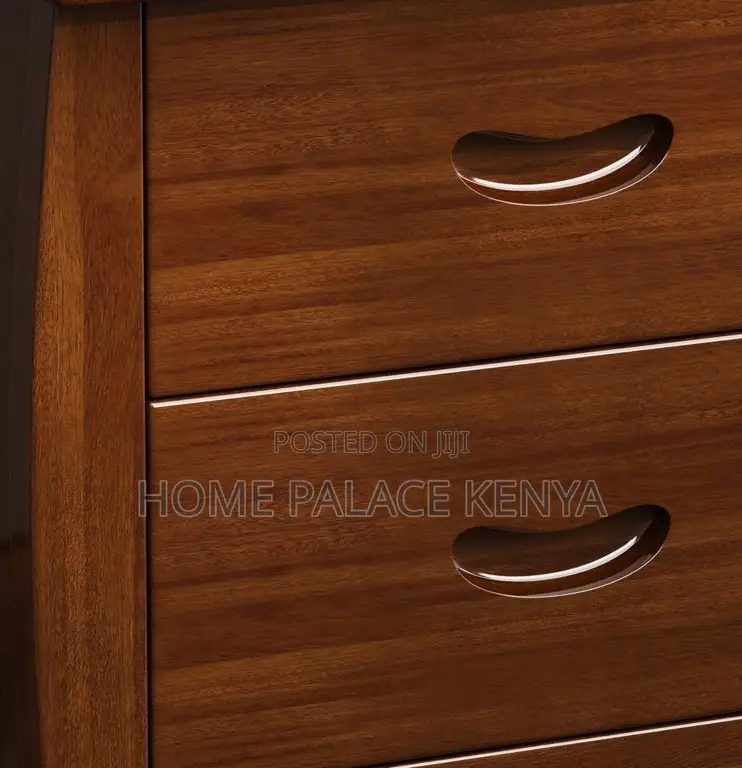 Bedside Stand: Mahogany Bedside Cabinet With 2-Drawer Storage