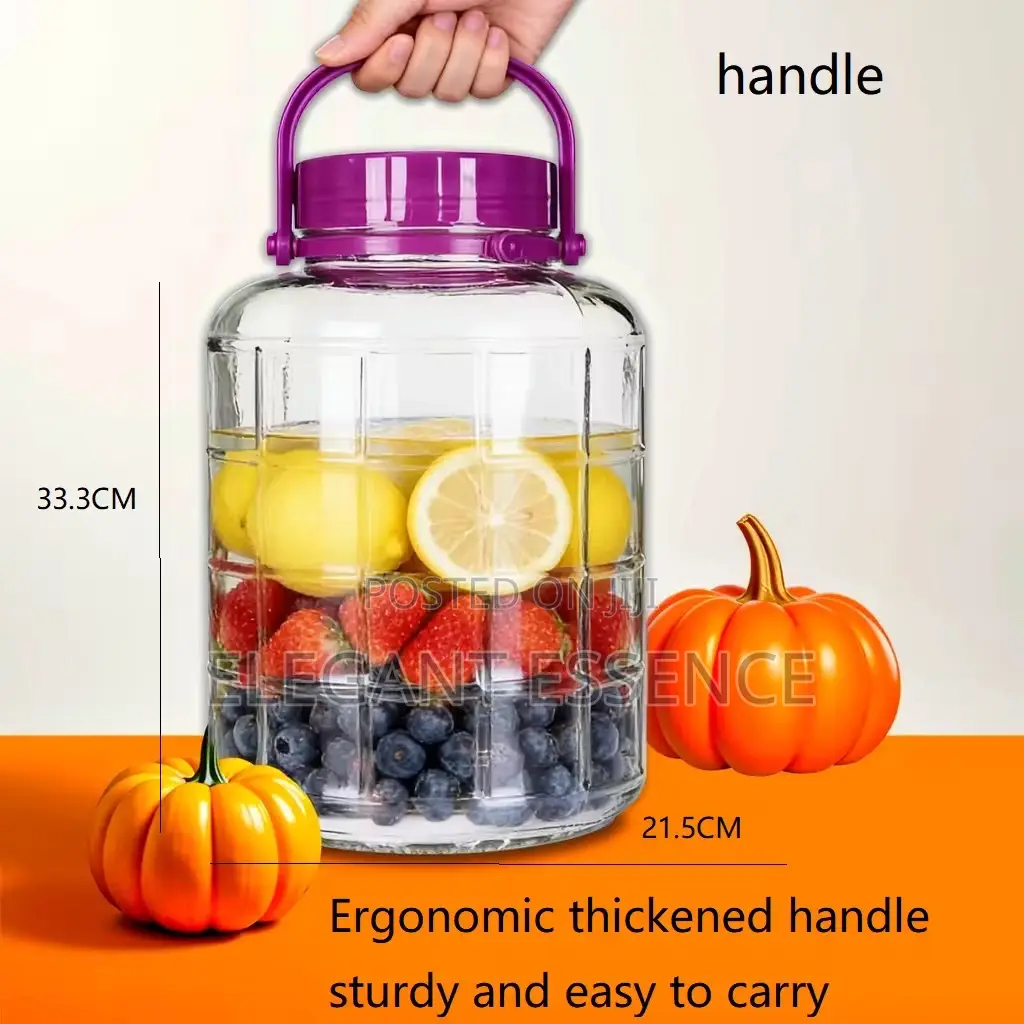 5l Homebrew Beer and Wine Making Glass Fermenter With Screw Lid