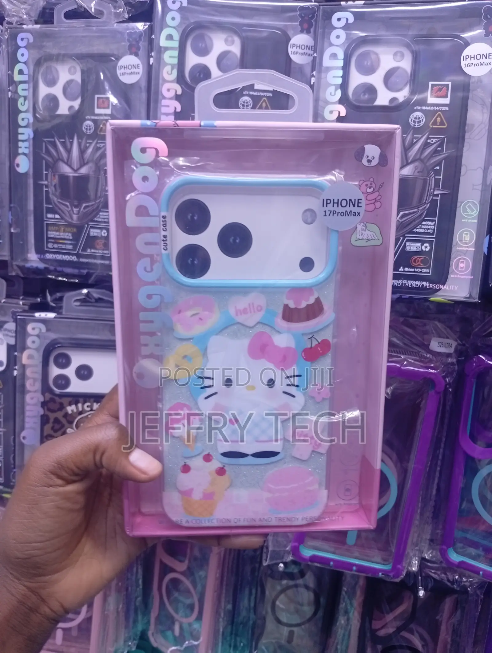 iPhone 14 Pro Max Checkered Pattern, Hello Kitty Character Cover