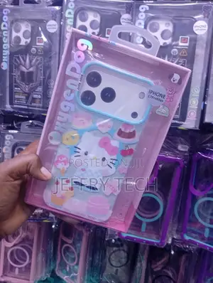 iPhone 14 Pro Max Checkered Pattern, Hello Kitty Character Cover