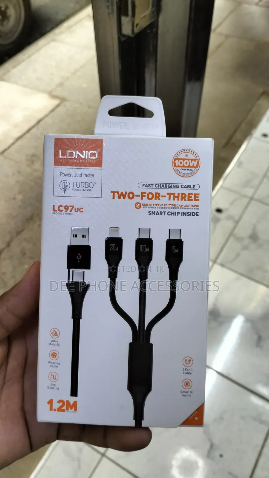 3 in 1 Ldnio Super Fast Charging Cable