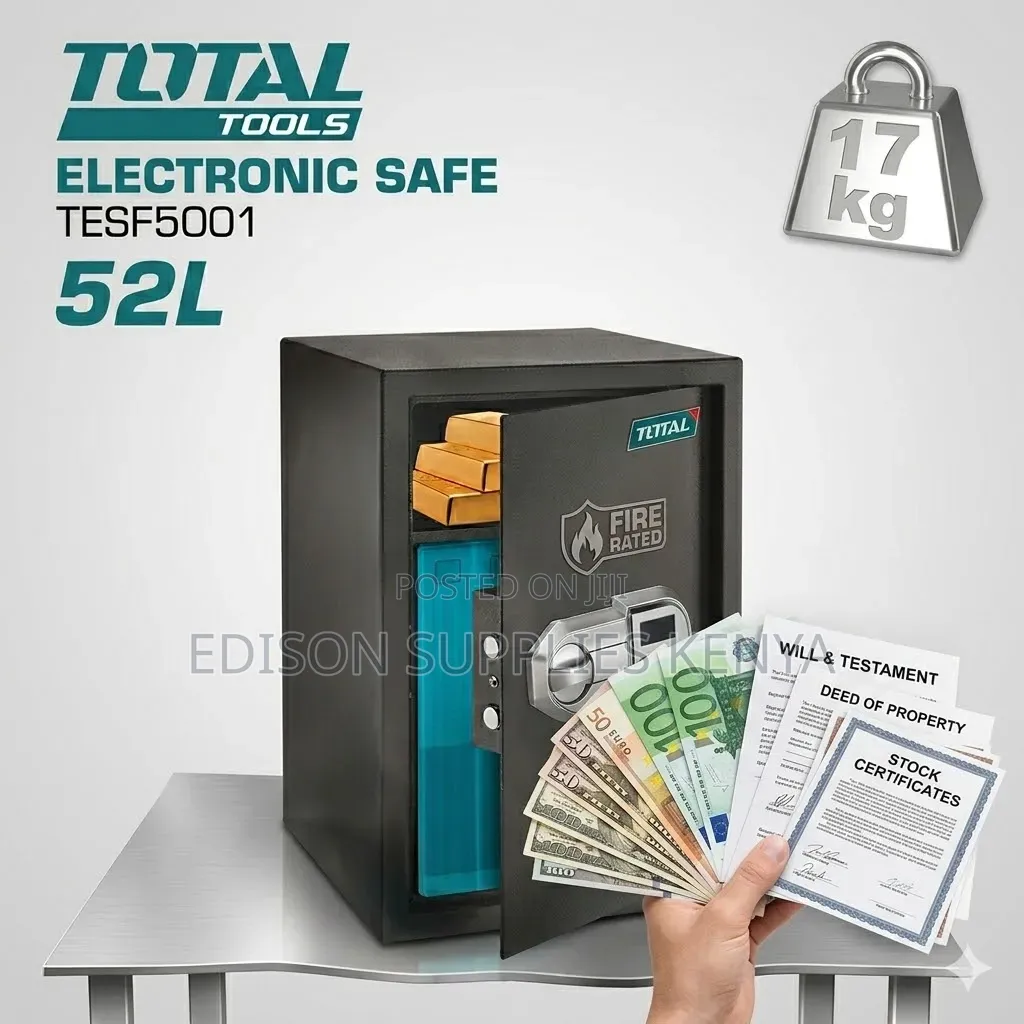 Safe Box Total Electronic Safe 52 L Digital Lock Security Cash Money