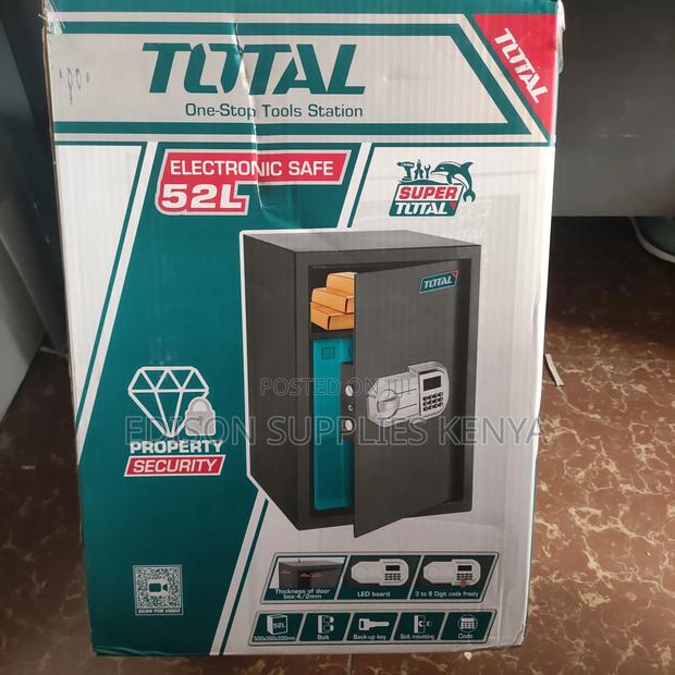 Safe Box Total Electronic Safe 52 L Digital Lock Security Cash Money - thumbnail 4