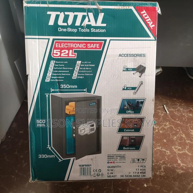 Safe Box Total Electronic Safe 52 L Digital Lock Security Cash Money - thumbnail 5