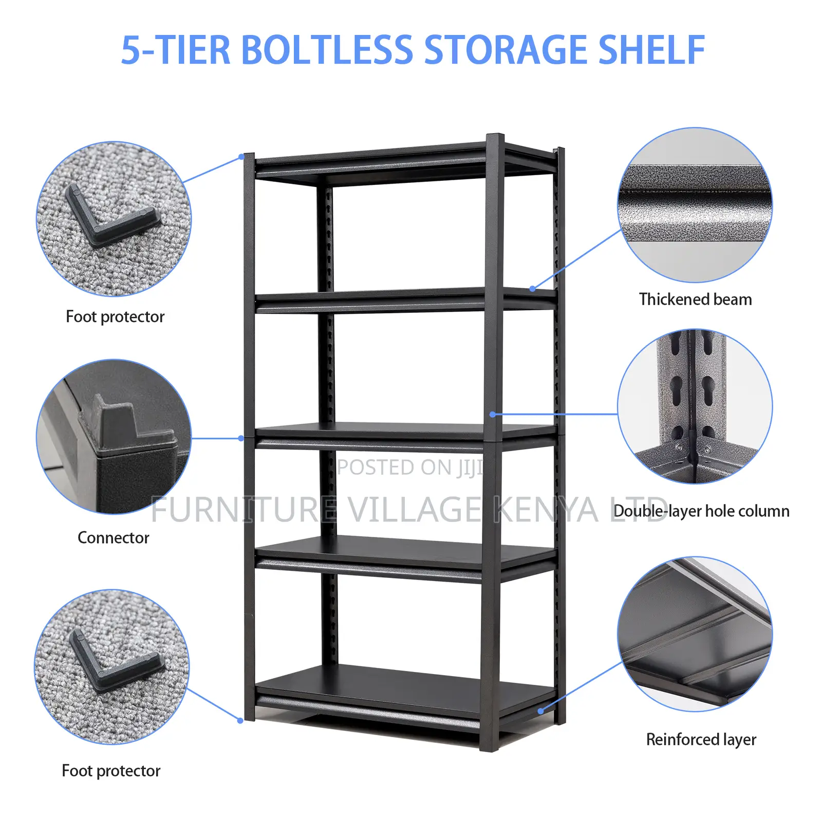 Adjustable Metallic Office Shelving Rack