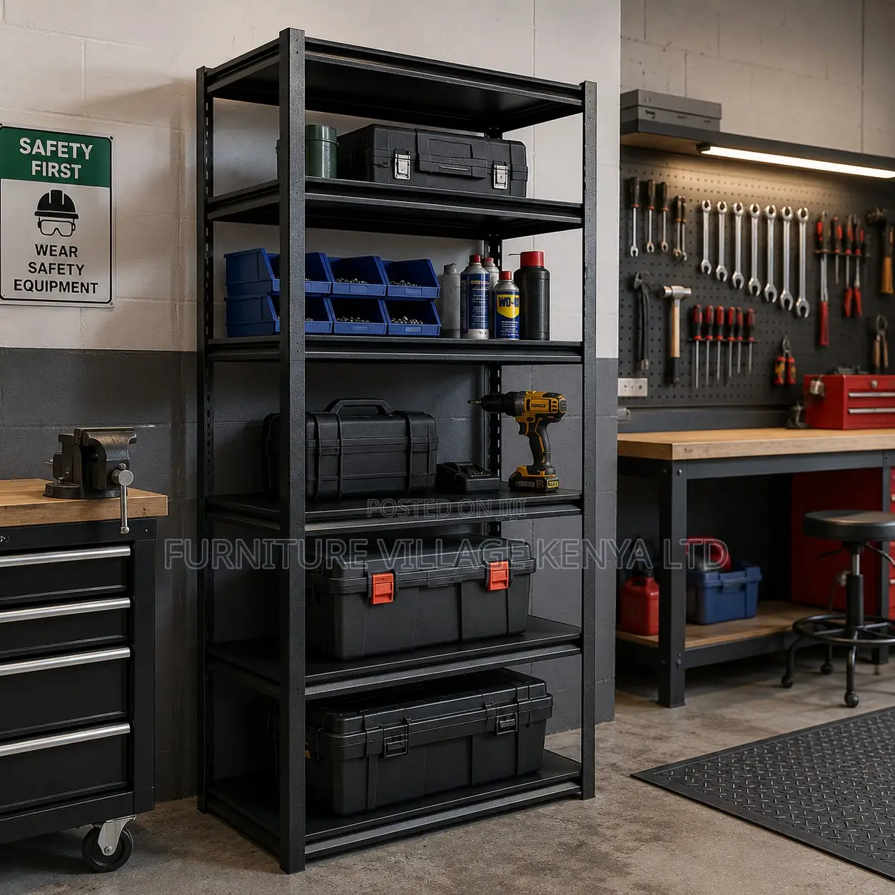 Adjustable Metallic Office Shelving Rack