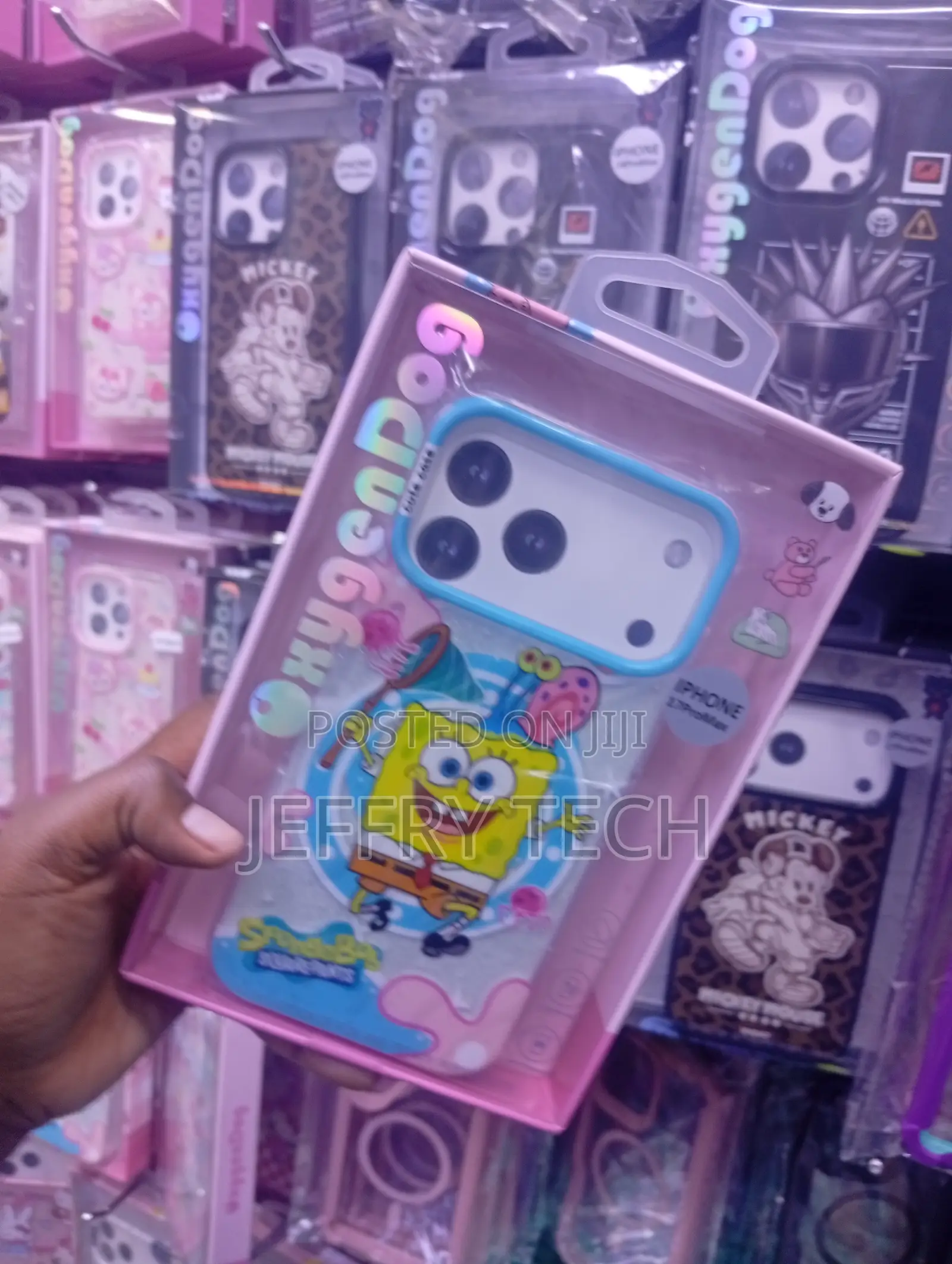 iPhone 17 Pro Max and With a Vibrant Spongebob Graphic Cover.