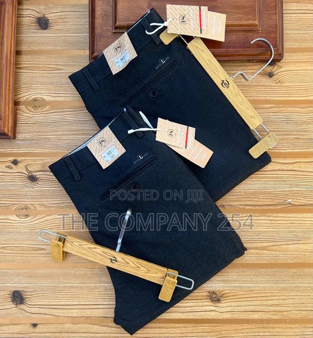 Quality Casual Official Plain Cotton Stretching Pants Trousers - thumbnail 2