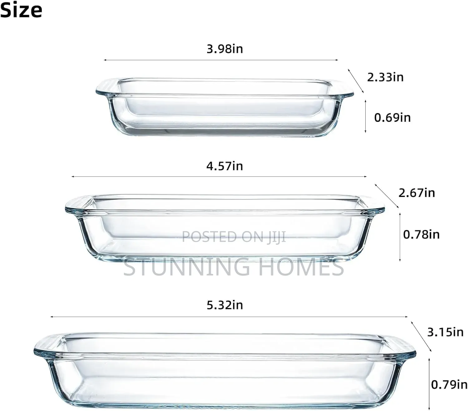3 Baking/ Serving Trays