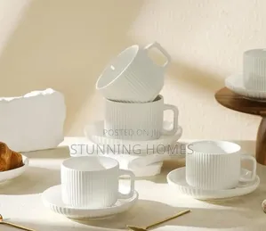 European Stripped Cups and Saucers