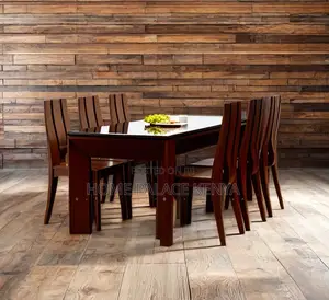 Dining Set: Mahogany Premium Wooden Dining Table Set With 6 Chairs