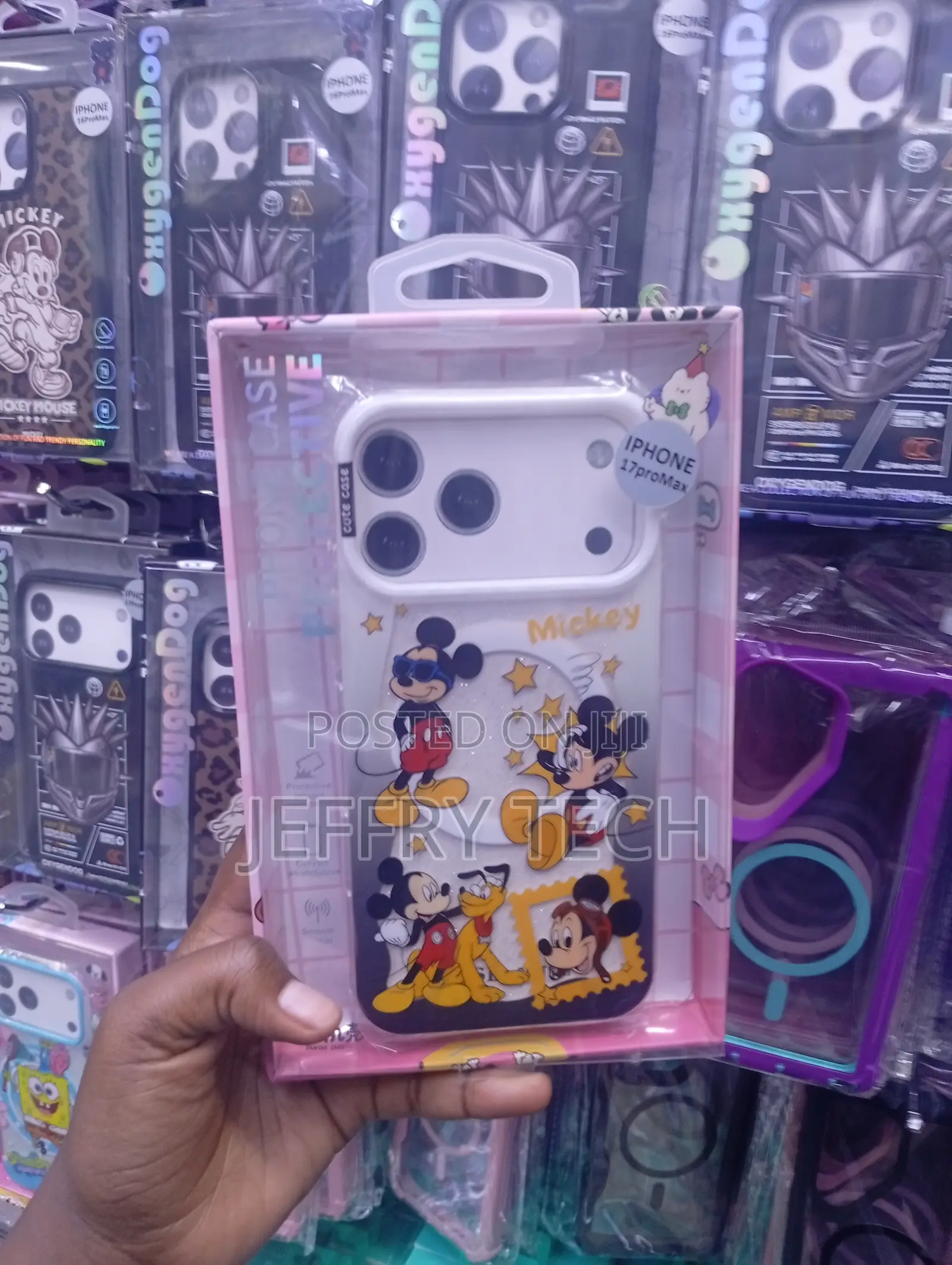 iPhone 17 Pro Max Graphic Poses of Mickey Mouse and Pluto Case