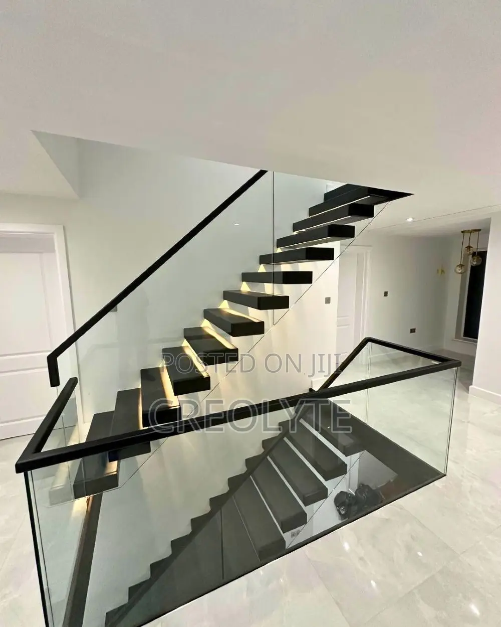 Frameless Glass Balustrade Modern Staircase Railing System