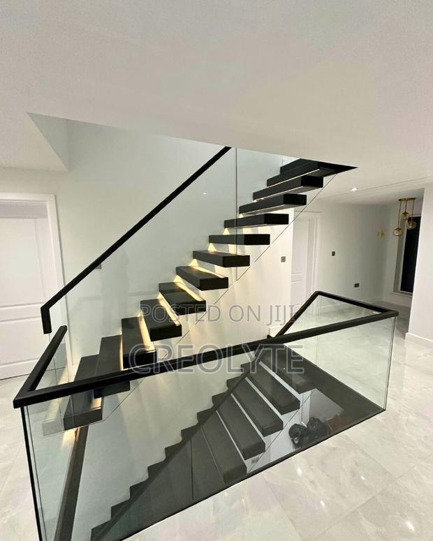 Frameless Glass Balustrade Modern Staircase Railing System