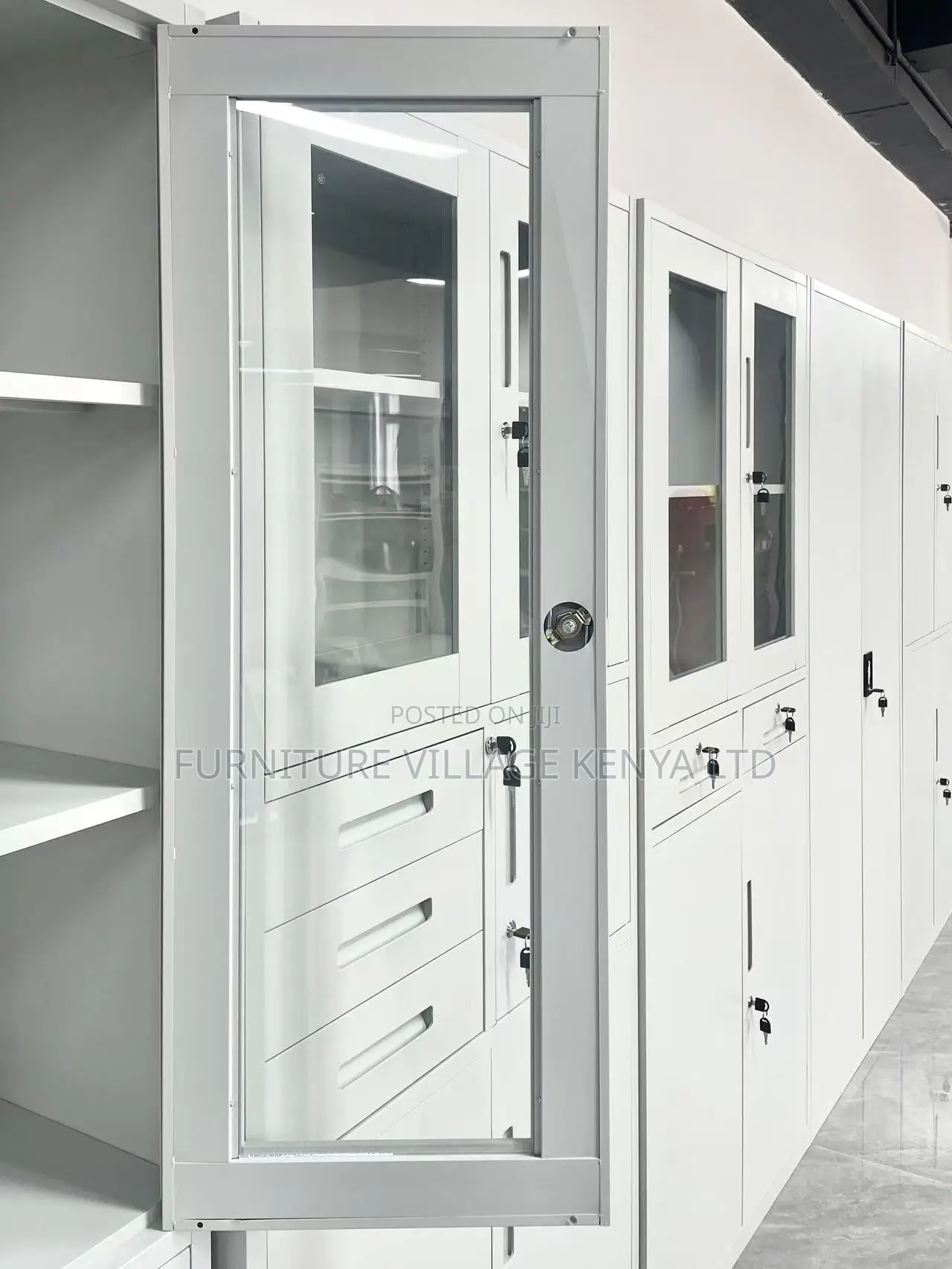 Half Glass Filling Office Cabinet