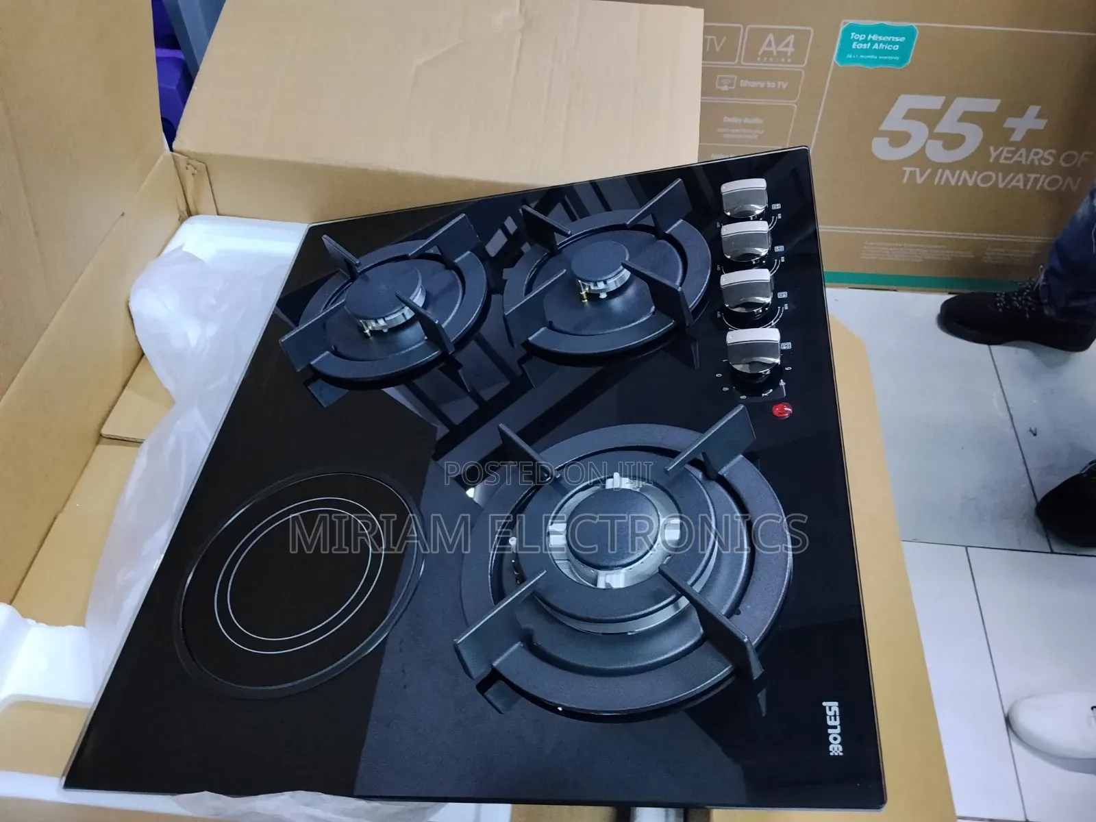 Bolesi 60cm 3gas and 1 Electric Induction Hob