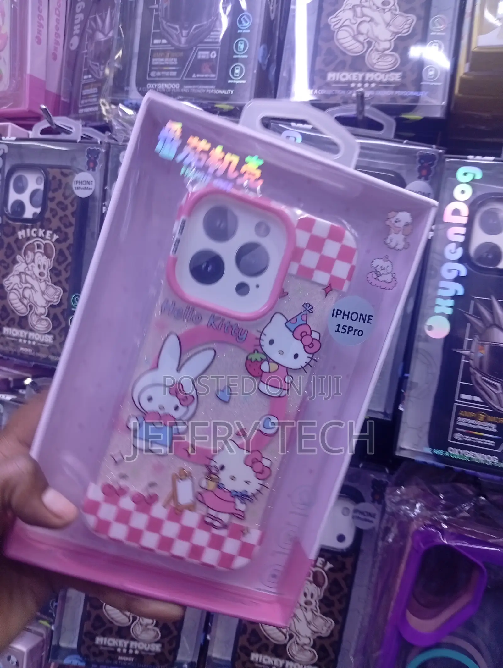 iPhone 15 Pro Hello Kitty and My Melody in a Playful, Cartoon Case