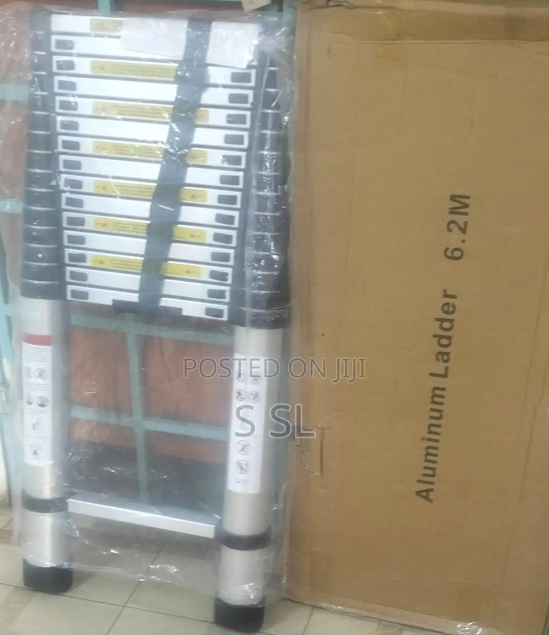 Single Telescopic Ladder 6.2m | Heavy-Duty Extendable Aluminum Ladder