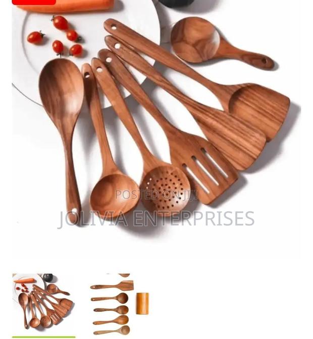 8pcs Wooden Cooking/Serving Spoons