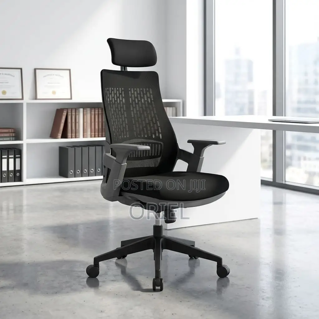 Office Chair : Modern Ergonomic Chair High-Back Fabric Seat