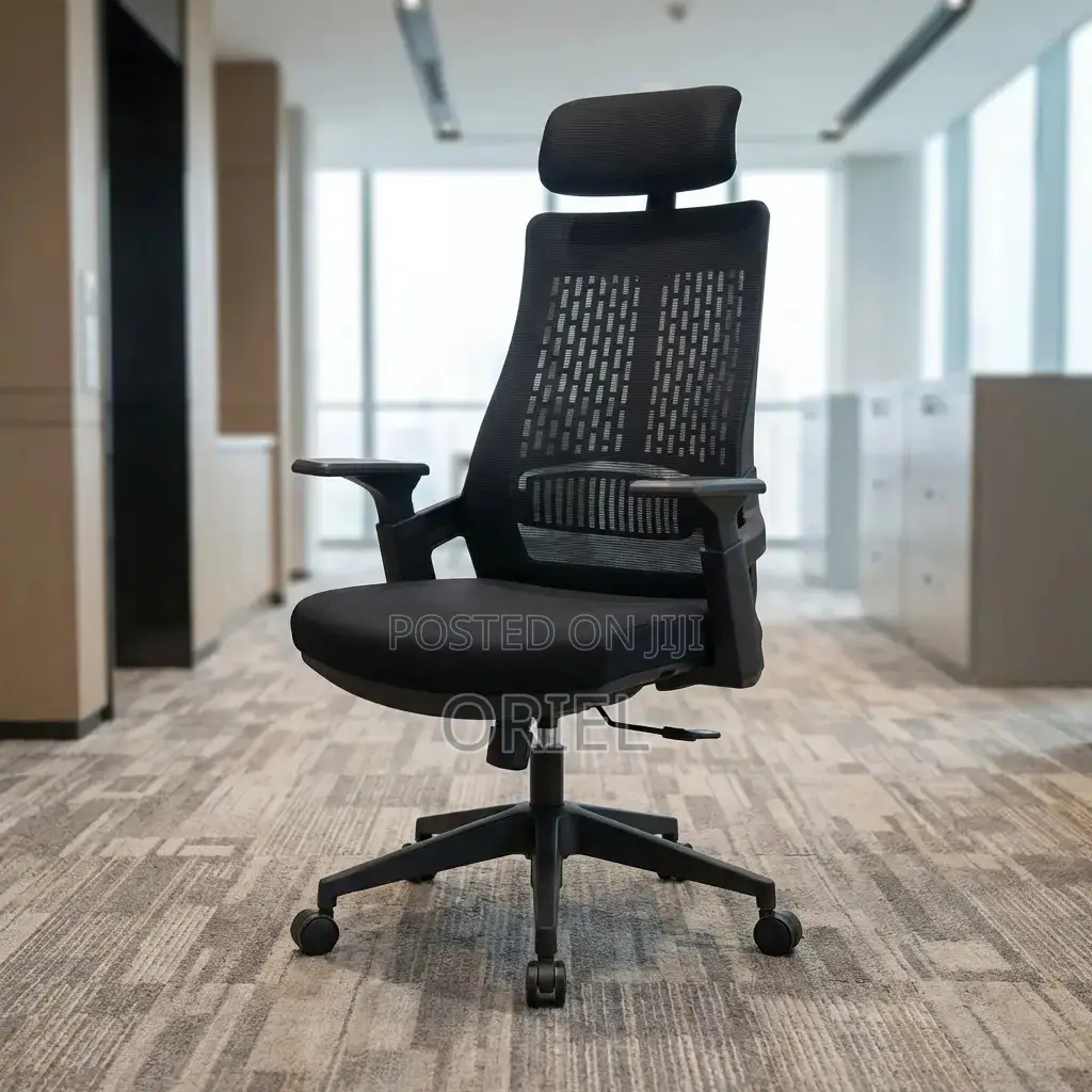 Office Chair : Modern Ergonomic Chair High-Back Fabric Seat