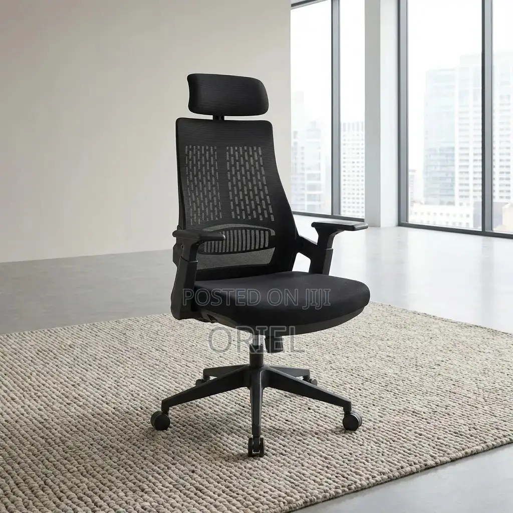 Office Chair : Modern Ergonomic Chair High-Back Fabric Seat
