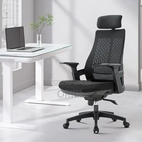 Office Chair : Modern Ergonomic Chair High-Back Fabric Seat