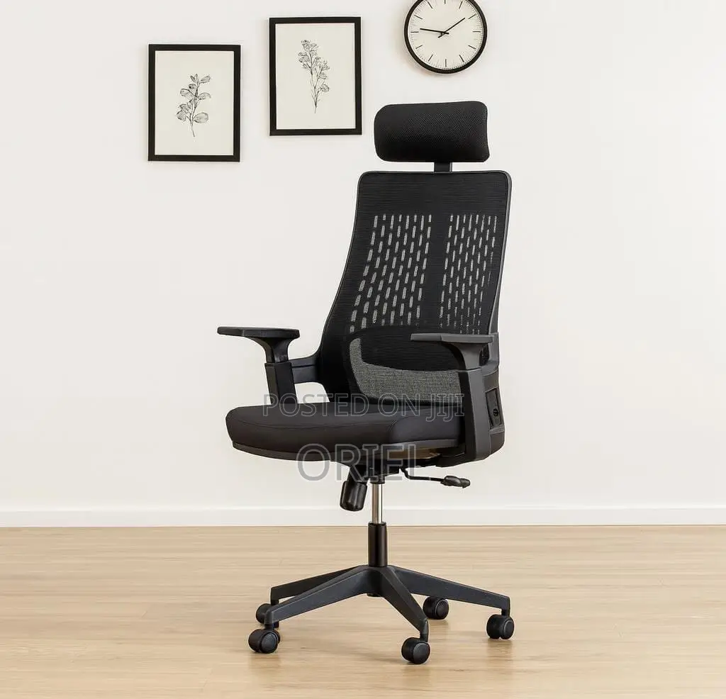 Office Chair : Modern Ergonomic Chair High-Back Fabric Seat