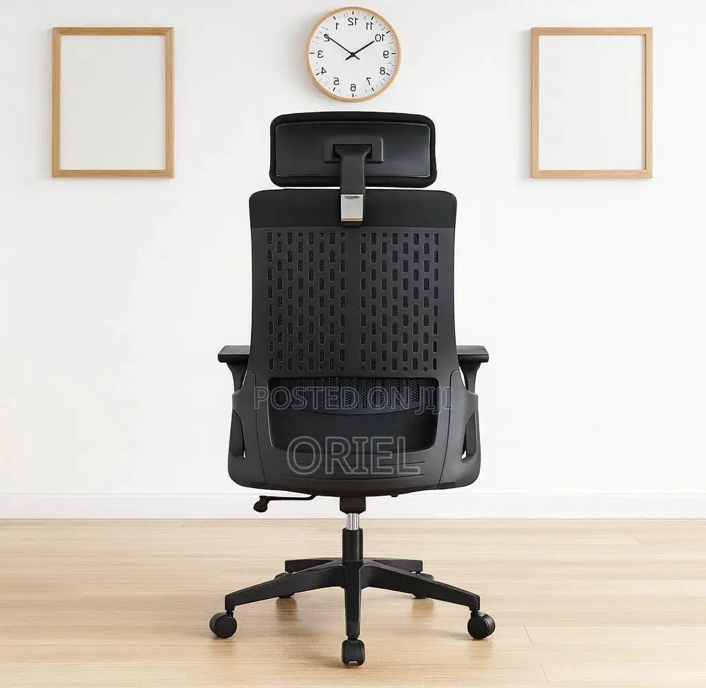 Office Chair : Modern Ergonomic Chair High-Back Fabric Seat
