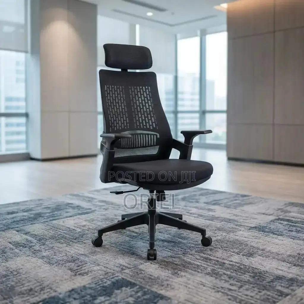 Office Chair : Modern Ergonomic Chair High-Back Fabric Seat