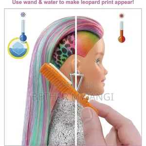 Barbie Leopard Rainbow Hair Feature Doll
