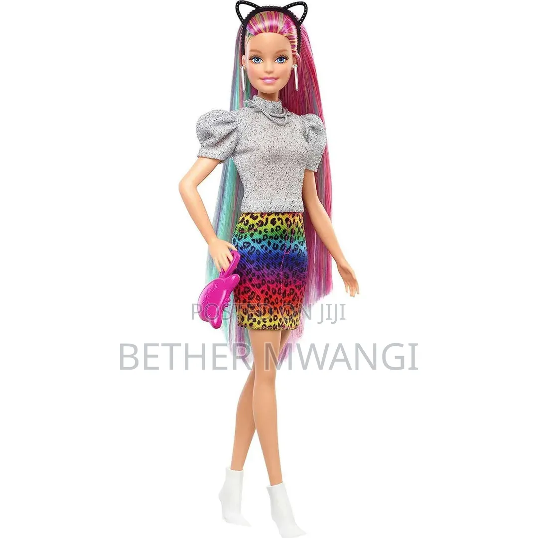 Barbie Leopard Rainbow Hair Feature Doll