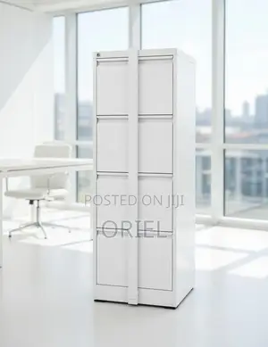 Office Cabinet : 4-Drawer Office Cabinet With Security Locking Bar