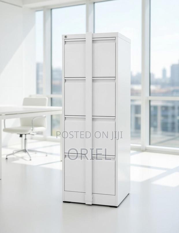 Office Cabinet : 4-Drawer Office Cabinet With Security Locking Bar - thumbnail 2