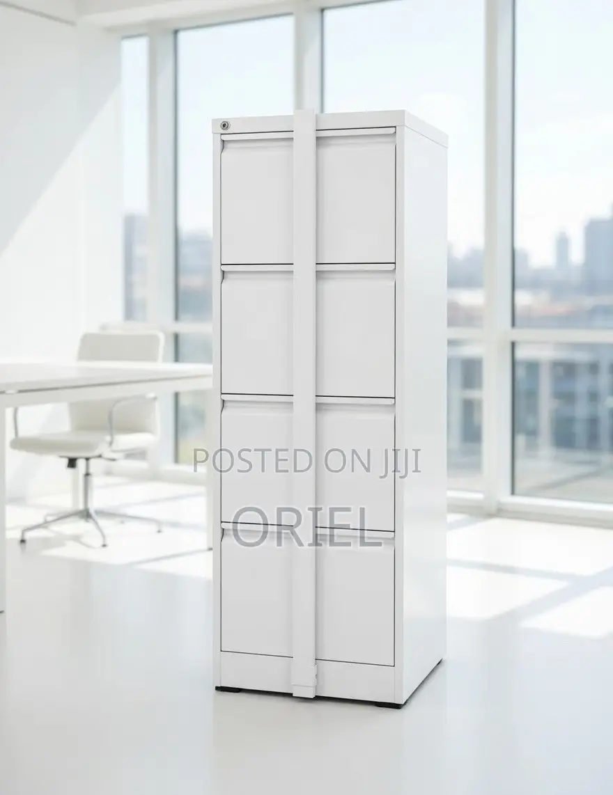 Office Cabinet : 4-Drawer Office Cabinet With Security Locking Bar