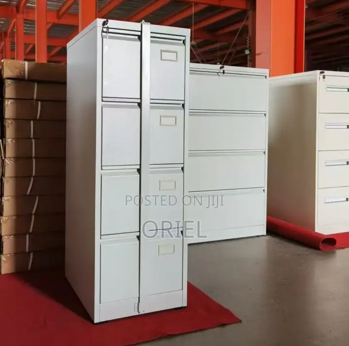 Office Cabinet : 4-Drawer Office Cabinet With Security Locking Bar