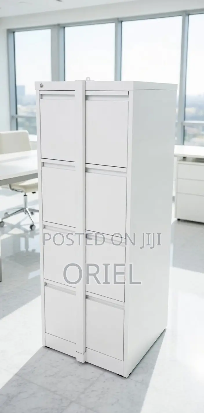Office Cabinet : 4-Drawer Office Cabinet With Security Locking Bar